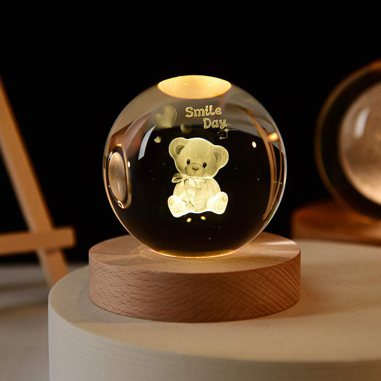 Magical 3D Crystal Ball Light - Color-Changing Mood Light